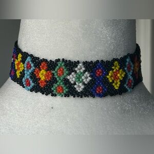 Colorful Beaded Handmade Romanian Traditional Choker